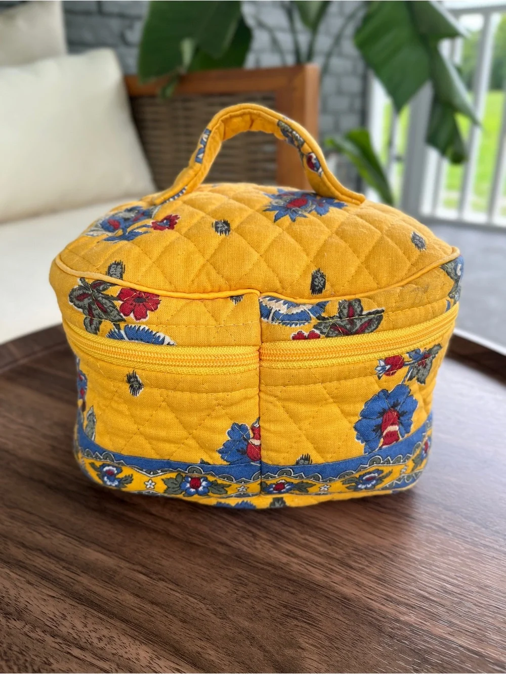 Vera Bradley French Yellow Cosmetic Case